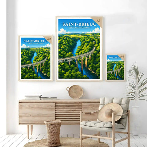 Affiche Saint-Brieuc Viaduc des Ponts-Neufs