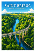 Affiche Saint-Brieuc Viaduc des Ponts-Neufs