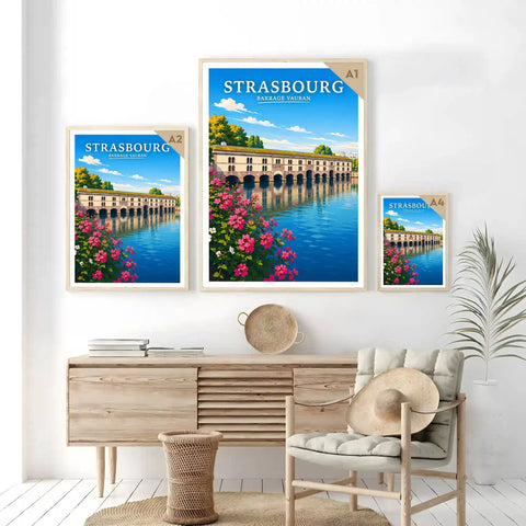 Affiche Strasbourg Barrage Vauban