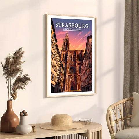 Affiche Strasbourg Capitale de l'Alsace