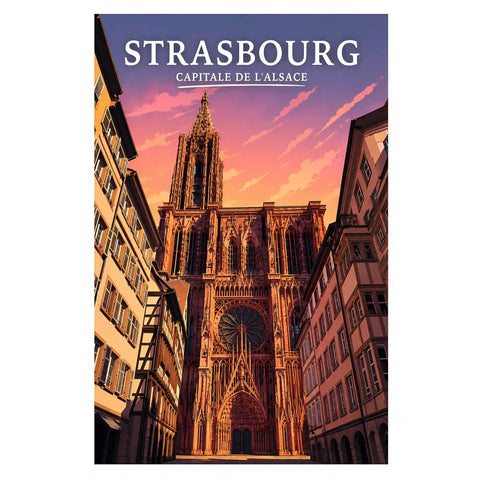 Affiche Strasbourg Capitale de l'Alsace