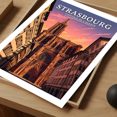 Affiche Strasbourg Capitale de l'Alsace