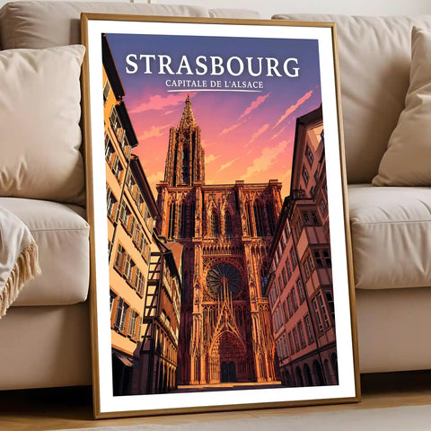Affiche Strasbourg Capitale de l'Alsace