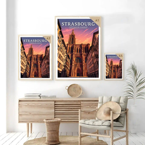 Affiche Strasbourg Capitale de l'Alsace