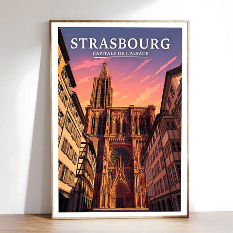 Affiche Strasbourg Capitale de l'Alsace