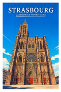 Affiche Strasbourg Cathédrale Notre-Dame
