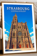 Affiche Strasbourg Cathédrale Notre-Dame