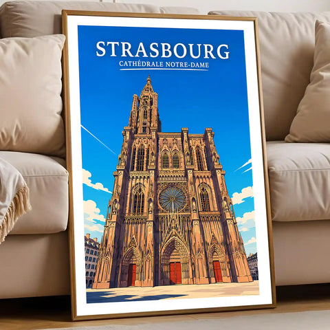Affiche Strasbourg Cathédrale Notre-Dame