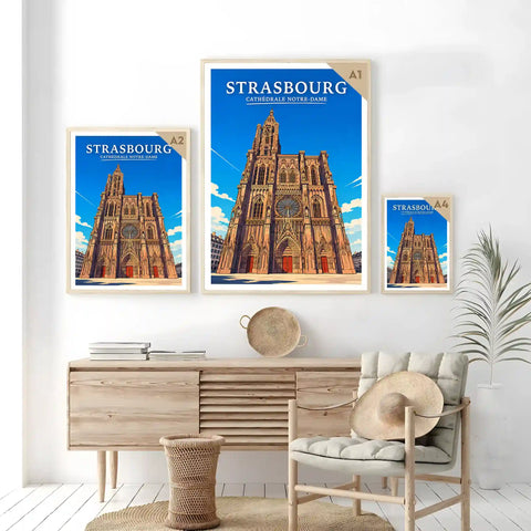 Affiche Strasbourg Cathédrale Notre-Dame