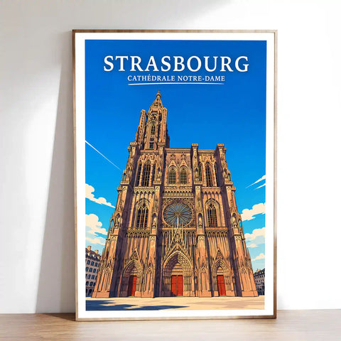 Affiche Strasbourg Cathédrale Notre-Dame