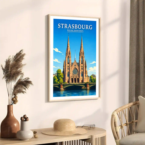 Affiche Strasbourg Église Saint-Paul