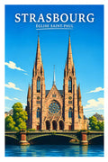 Affiche Strasbourg Église Saint-Paul