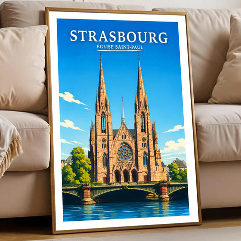 Affiche Strasbourg Église Saint-Paul