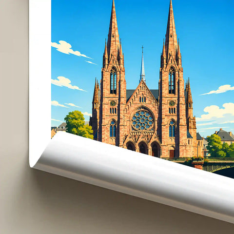 Affiche Strasbourg Église Saint-Paul
