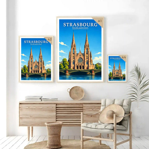 Affiche Strasbourg Église Saint-Paul