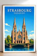 Affiche Strasbourg Église Saint-Paul