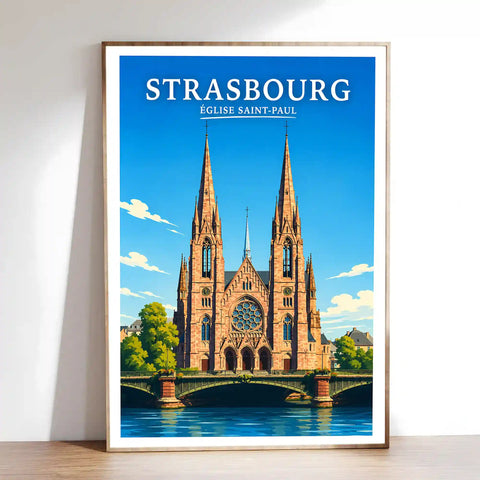 Affiche Strasbourg Église Saint-Paul