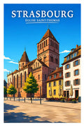 Affiche Strasbourg Église Saint-Thomas