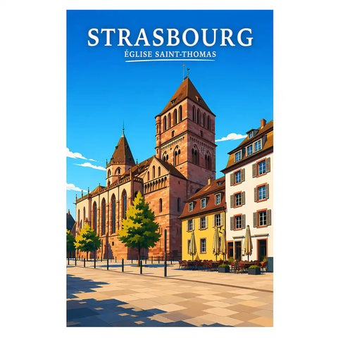 Affiche Strasbourg Église Saint-Thomas