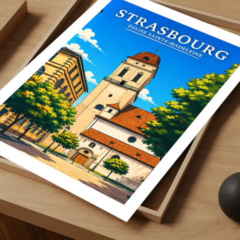 Affiche Strasbourg Église Sainte-Madeleine