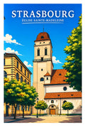 Affiche Strasbourg Église Sainte-Madeleine