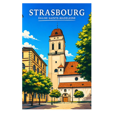 Affiche Strasbourg Église Sainte-Madeleine