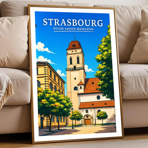 Affiche Strasbourg Église Sainte-Madeleine
