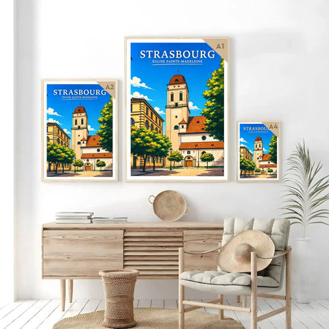 Affiche Strasbourg Église Sainte-Madeleine
