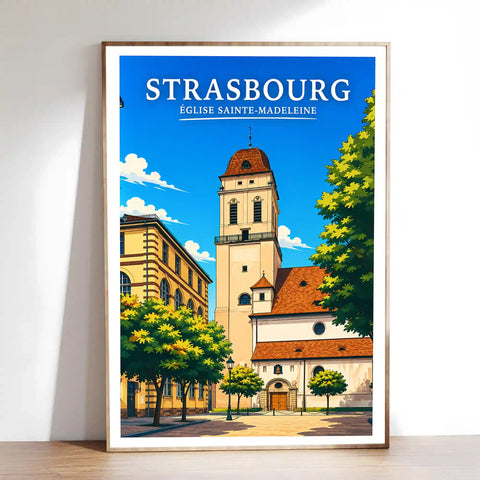 Affiche Strasbourg Église Sainte-Madeleine