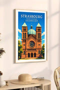 Affiche Strasbourg Église catholique Saint-Pierre-le-Jeune