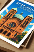 Affiche Strasbourg Église catholique Saint-Pierre-le-Jeune