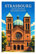 Affiche Strasbourg Église catholique Saint-Pierre-le-Jeune