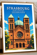 Affiche Strasbourg Église catholique Saint-Pierre-le-Jeune