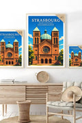 Affiche Strasbourg Église catholique Saint-Pierre-le-Jeune