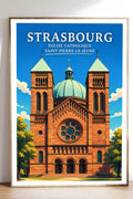 Affiche Strasbourg Église catholique Saint-Pierre-le-Jeune