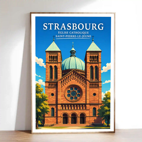 Affiche Strasbourg Église catholique Saint-Pierre-le-Jeune