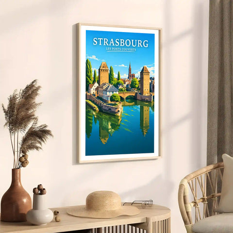 Affiche Strasbourg Les Ponts Couverts