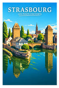 Affiche Strasbourg Les Ponts Couverts