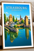 Affiche Strasbourg Les Ponts Couverts