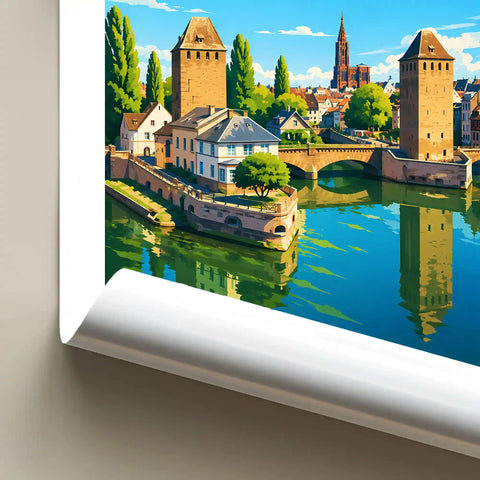 Affiche Strasbourg Les Ponts Couverts