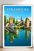 Affiche Strasbourg Les Ponts Couverts
