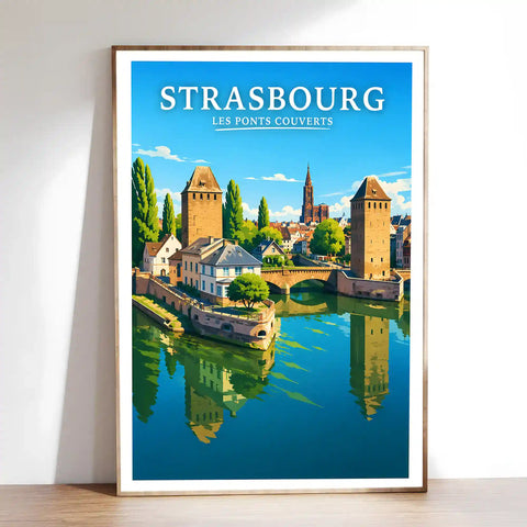 Affiche Strasbourg Les Ponts Couverts
