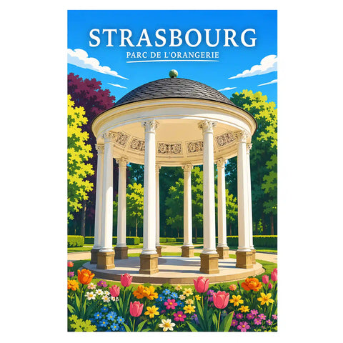 Affiche Strasbourg Parc de l'Orangerie