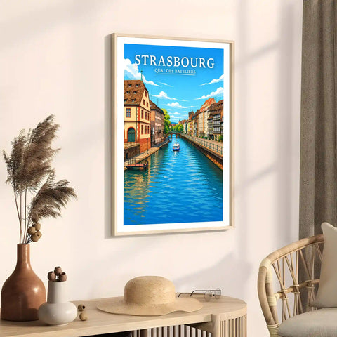 Affiche Strasbourg Quai des Bateliers