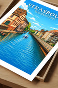 Affiche Strasbourg Quai des Bateliers