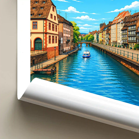 Affiche Strasbourg Quai des Bateliers