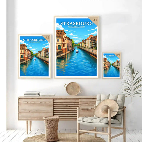 Affiche Strasbourg Quai des Bateliers