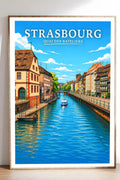 Affiche Strasbourg Quai des Bateliers