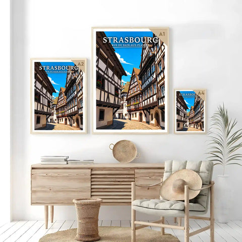 Affiche Strasbourg Rue du Bain-aux-Plantes