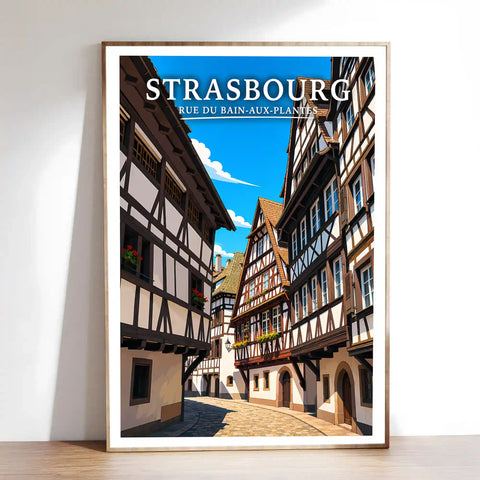 Affiche Strasbourg Rue du Bain-aux-Plantes